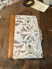 Junk Journal Handmade Gold Neutral Style 5 Signatures Gift Art Glue Hard Book