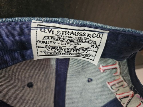 Levi Strauss Levi's denim hat adjustable blue one size - Picture 5 of 7