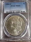 1884-0 Morgan Silver Dollar PCGS  MS64 BU Awesome Shine NICE!!!