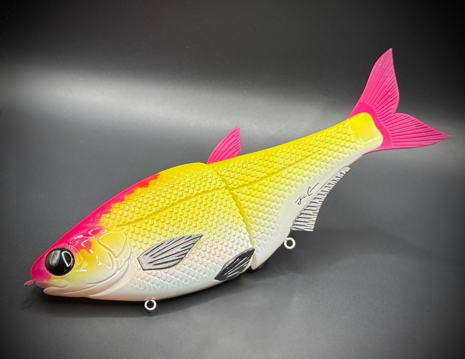 HINKLE SHAD CLONE PINK LEMONADE CUSTOM PAINTED 9" 5.5 oz. SWIMBAIT GLIDE BAIT🔥 - Image 1
