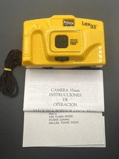 Lex 35mm film Camera Yellow Point And Shoot Vintage Focus Free - Open Box -