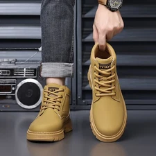 Men's Combat Boots, Outdoor Hiking Ankle Non - Slip Sole,Durable Work Boots