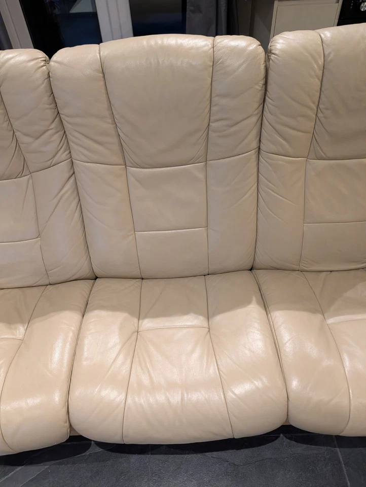 Stressles 3 Seater Windsor Recliner Leather Sofa - Image 3 of 4