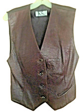 Klaus Steilmann Women's Genuine Leather Vest Sz S/m Us 36 Eur