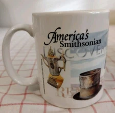 Americas Smithsonian 150 Years Museum Coffee Hot Chocolate Cup Mug White 3.75"  