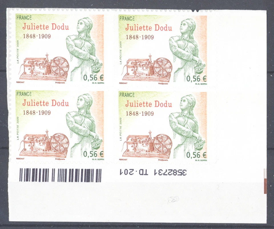 FRANCE AUTOADHESIF 371 JULIETTE DODU x 4 Neufs xx, TRES BEAUX - Photo 1/1