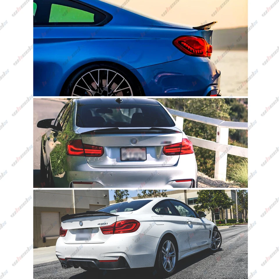 For 14-20 BMW F32 428i 430i 435i 440i PSM Style Carbon Fiber Trunk Spoiler Wing - Image 2 of 4