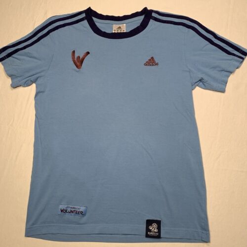 Adidas UEFA Euro 2012 Volunteer Shirt Men’s Small S Blue Double Sided Graphics - 第 1/14 張圖片