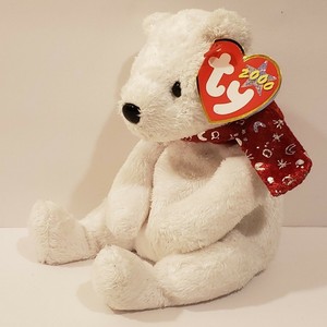 ty beanie baby white bear