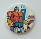Badge vintage Transformers TV for 7th Birthday