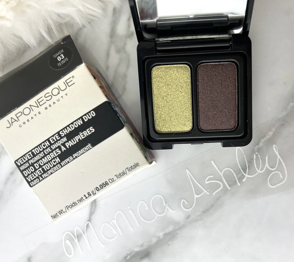 Japonesque Velvet Touch Eye Shadow Duo Shade 03 Green + Brown | New in Box - Image 2 of 4