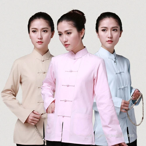 100% Cotton Chinese Traditional Women's Kung Fu Taichi Martial Arts shirt jacket - Picture 2 of 26