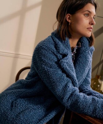🔥 BODEN Canterbury Teddy Coat Sz 20/22R Sapphire NWT $298 | eBay