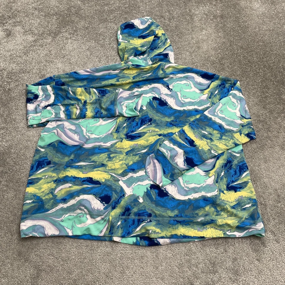 Sudadera con capucha Jones New York acuarela para mujer 1X bloques de colores agujeros para los pulgares Foto 2 de 4