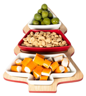 Antipasti Weihnachten Aperitif Weihnachtsbaum Set 3-teilig Erdnusshalter
