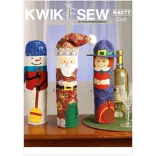 Kwik Sew Sewing Pattern 4077 Holiday Bottle Covers