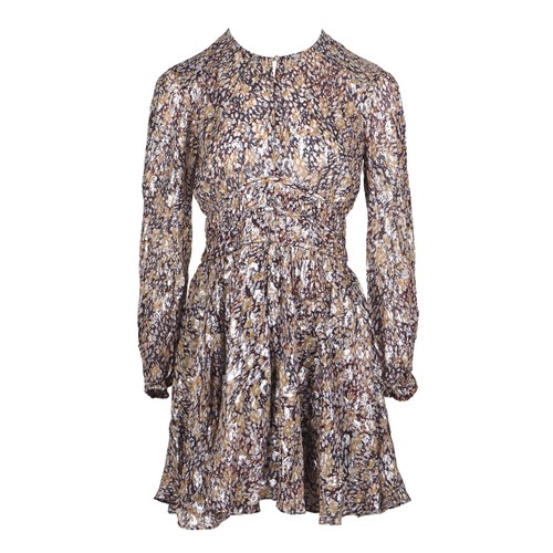 Maje Women's Dress Size 38 FR / M Metallic Paisley Abstract Dress MFPRO01480 - Picture 2 of 9
