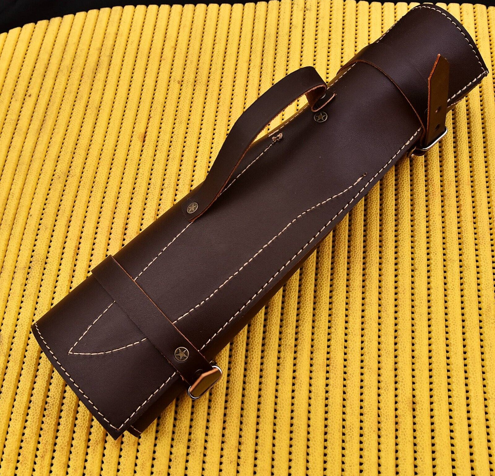 CUSTOM HAND MADE FORGED CARBON STEEL KITCHEN CHEF KNIFE SET W LEATHER BAG 2930