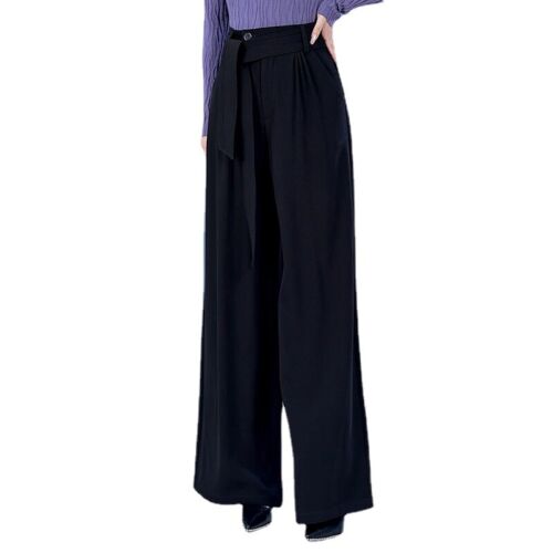 Dama Pantalones de Baile Pantalones Cintura Alta Pierna Ancha Entrenamiento Salón Práctica Latina - Imagen 11 de 20