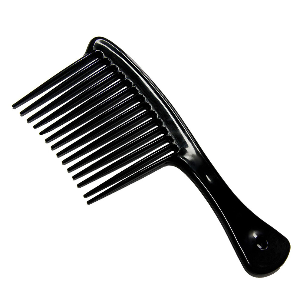 Large Wide Tooth Comb Handle Detangling Reduce Hair Loss Brush Tool