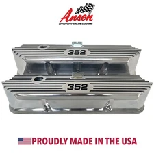 Ford FE 352 Tall Valve Covers Polished - Die-Cast Aluminum - Ansen USA