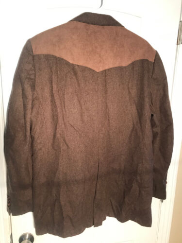 Vintage Brown Grand Entry western tweed blazer jacket sport suit coat 46 L - Picture 2 of 4