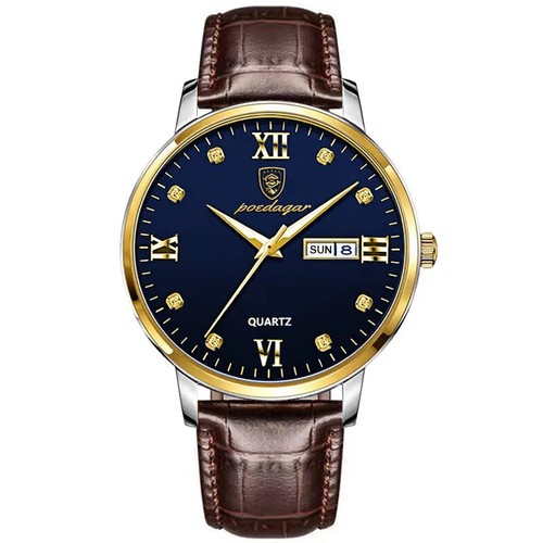 Luxury Casual Men Watches Male Watches Leather Men's Watch Waterproof Wristwatch - Picture 10 of 12
