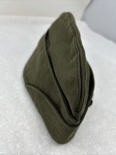 US MARINE CORPS GARRISON CAP HAT W/ USMC Eagle Globe Anchor Insignia Size 7.5 - Picture 2 of 13