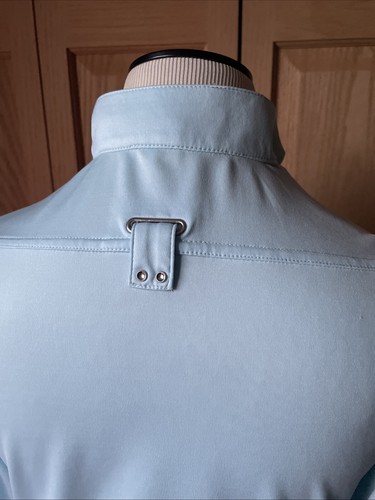 JAMIE SADOCK Sky Blue Yellow Detailed 1/4 Zip Stretchy Activewear Golf Top XS - Picture 7 of 20