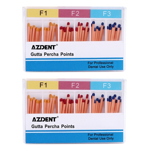 AZDENT Dental Endo Gutta Percha Points Root Canal Obturation GP0.04/.06 F1 F2 F3 - Picture 31 of 51