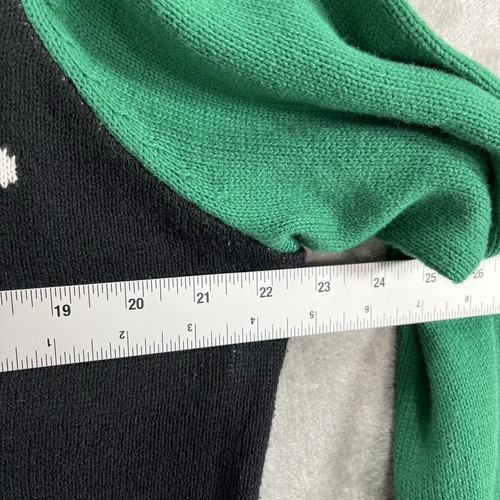 Suéter Feo Navidad Mujer Grande Reno Verde Negro Cuentas Pom-pom Nariz Largo - Imagen 9 de 16