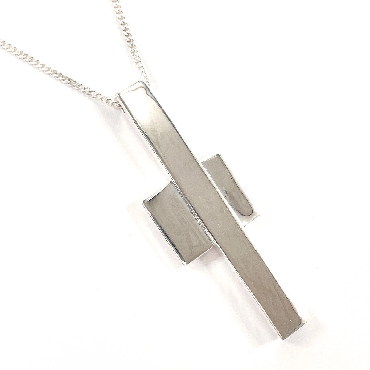 GUCCI Collana Croce Argento925 Accessorio Unisex