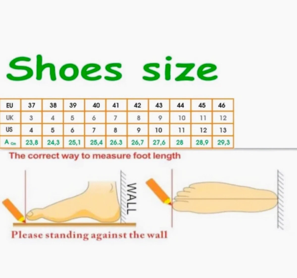 Bmw shoe top size chart