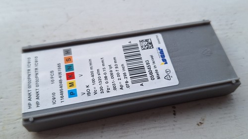 10 Iscar Hartmetall-Einsätze HP ANKT 0702PNTR IC910 (0702 PNTR Heliplus Gusseisen) - Bild 2 von 2