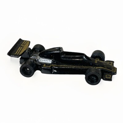 Formula eif Race Car Black Vintage 70s Gold Pinstripe Diecast Plastic 2.5'' Long