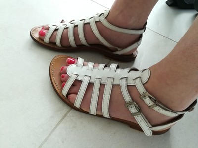 sandale nu pied femme les tropeziennes brides M. Belarbi spartiate 37 blanche | eBay