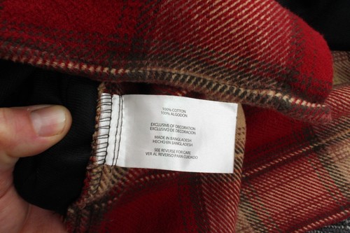 Camisa con botones de franela a cuadros 100 % algodón Orvis, hombre XL, pesca con mosca roja tareas de granero - Imagen 14 de 15