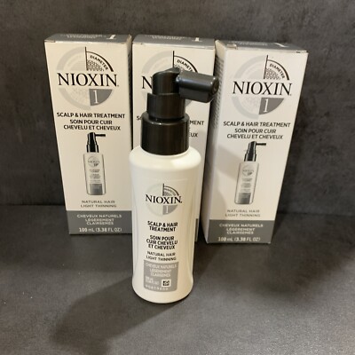 3X NIOXIN System 1 Scalp Treatment  3.38 oz Natural Hair Light Thinning