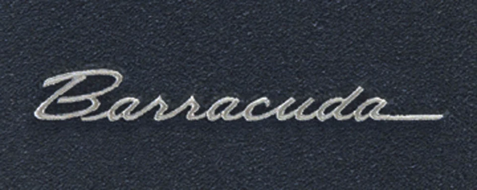 ¡Nuevo! Alfombrillas negras Plymouth Barracuda Cuda 1967-69 con logotipo bordado plateado Foto 3 de 4