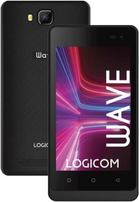 Logicom Le Wave Smartphone 4G - 4 Zoll, Gesichtserkennung, 8GB Speicher, Schwarz