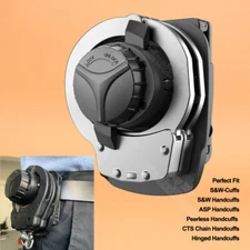 Police Duty Handcuff Holster Fit S&W ASP Peerless Hiatt CTS Chicago Handcuff
