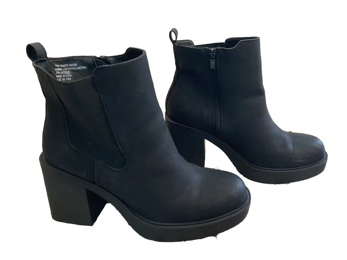Torrid Black Platform Chelsea Bootie Ankle Boots Shoes Womens Size