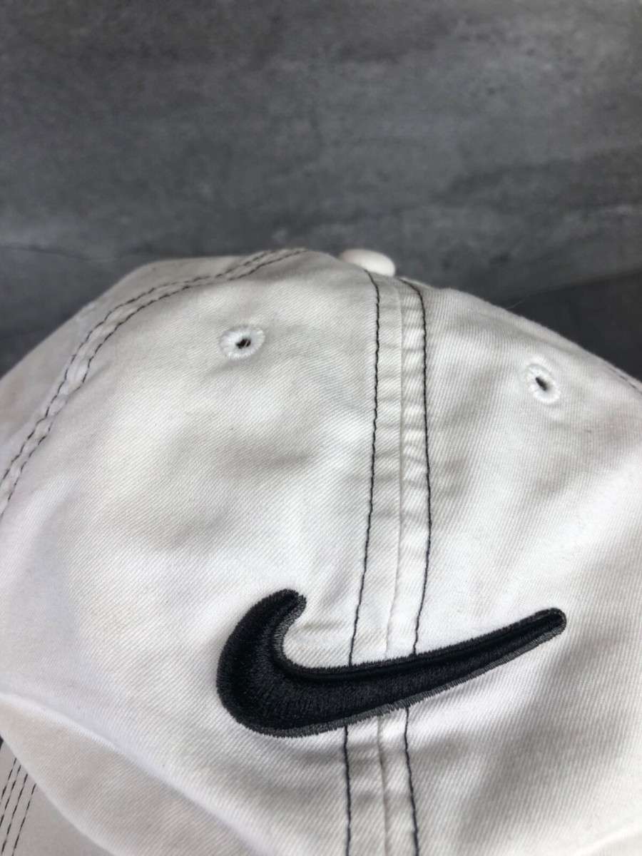 90s NIKE vintage HoopHerosキャップ Vtg Nike Spellout Center Swoosh 90s Adjustable Hat Cap Red
