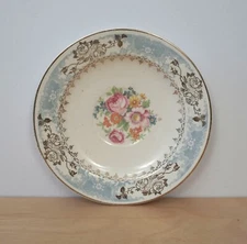 Home Laughlin Royal Splendor 22 Carat Gold Floral Teacup Plate Saucer 6"