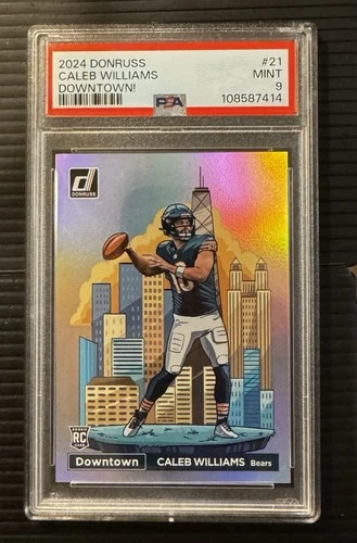 2024 Panini Donruss Downtown Caleb Williams #21 Rookie PSA 9 Bears