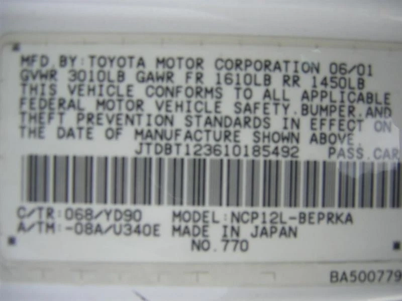 Used Rear Left Door Window Regulator Rear fits: 2001 Toyota Echo electric Rear L Foto 2 de 4