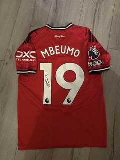 Bryan Mbeumo Signed Manchester United Football Shirt With COA