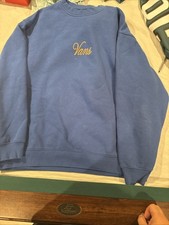 Vans Men's Outdoor Relaxation Crew Loose Fit Sweatshirt Blue Large House of Vans