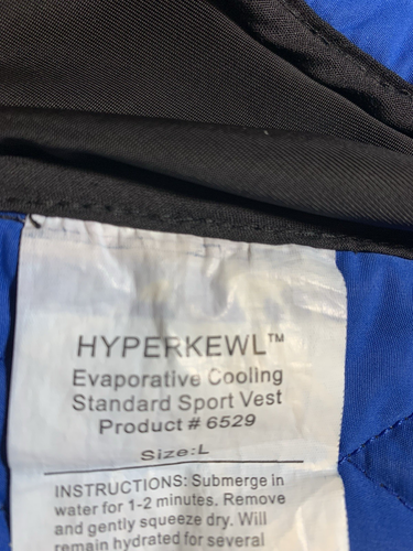 TECHNICHE HYPERKEWL Evaporative Cooling Motorcycle/Work VEST - BLACK - L - 6529 - Picture 8 of 16