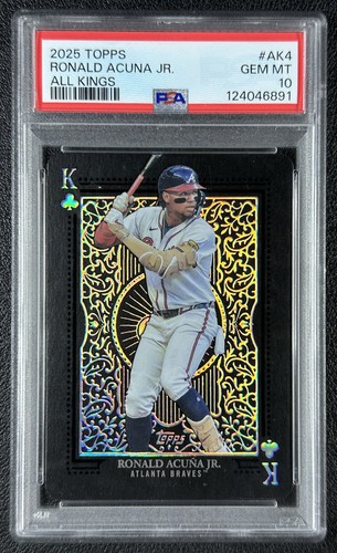 RONALD ACUNA JR. PSA 10 2025 TOPPS #AK-4 ALL KINGS SP BRAVES 6891